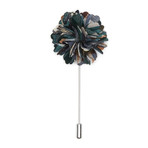 Camo Flower Lapel Pin // Camo Green