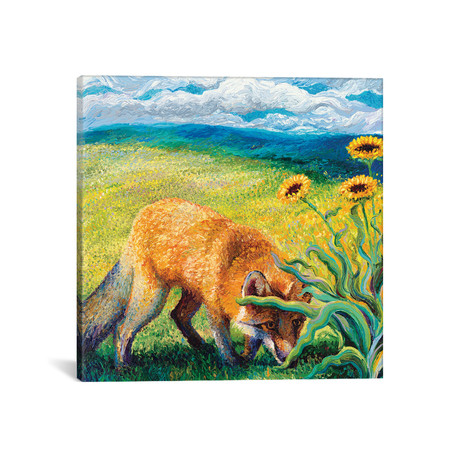 Foxy Triptych Panel III (18"W x 18"H x 0.75"D)