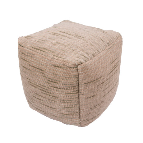 Wool + Cotton Pouf // Green