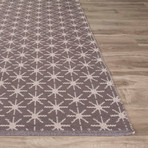 Flatweave Tribal Pattern Area Rug // Beige + Brown (5' x 8')