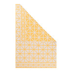 Flatweave Tribal Pattern Area Rug // Yellow + Ivory (3' x 5')