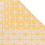 Flatweave Tribal Pattern Area Rug // Yellow + Ivory (3' x 5')