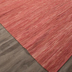 Flatweave Solid Pattern Area Rug // Red (4' x 6')