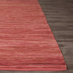 Flatweave Solid Pattern Area Rug // Red (4' x 6')