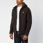 Soft Shell Hooded Jacket // Black (L)