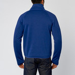 Fleece Bonded Mock Neck Jacket // Navy Heather (M)