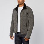 Fleece Bonded Mock Neck Jacket // Granite Heather (S)