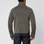 Fleece Bonded Mock Neck Jacket // Granite Heather (S)