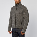 Fleece Bonded Mock Neck Jacket // Granite Heather (S)