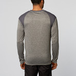 Performance Crew Long Sleeve Shirt // Light Grey Heather + Grey (M)