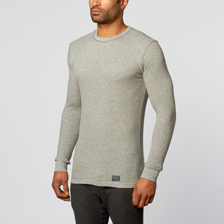 Long Sleeve Themal Top // Light Heather Grey (S)