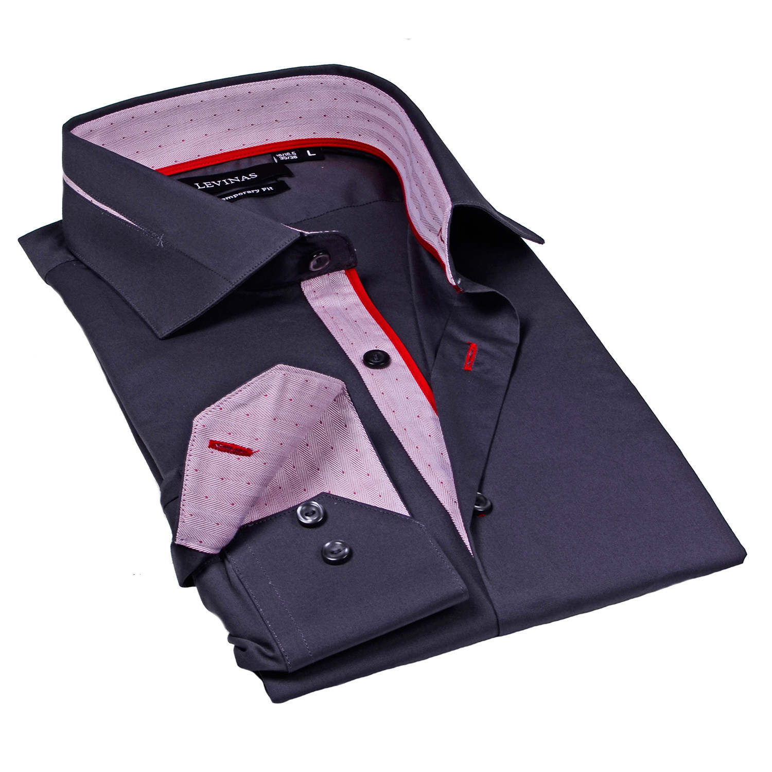 charcoal dress shirt mens