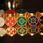 Gold Plated Poker Chip Set // 300 Count