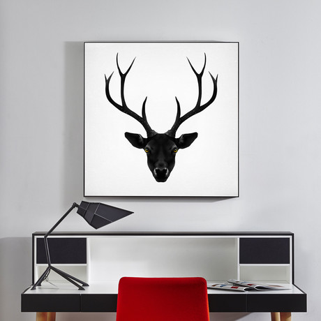 The Black Deer (20"L x 20"H x 2"D)