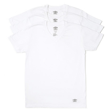 V-Neck Tees // White // Pack of 3 (S)