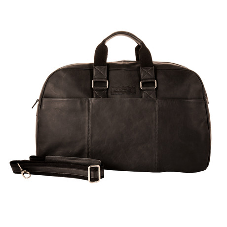 Leather Overnight Bag (Black)