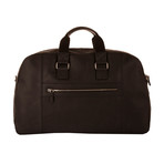 Leather Overnight Bag (Black)