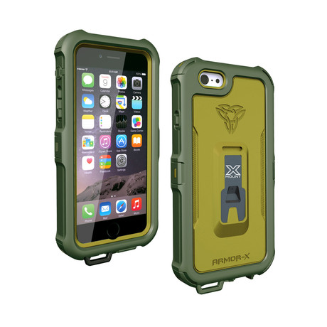 Waterproof Case + Carabiner // Army (iPhone 6)