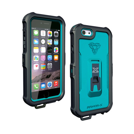 Waterproof Case + Carabiner // Dynamic Blue (iPhone 6)