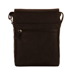 Leather Flap Bag (Black)