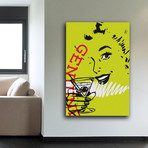 Girl Drink 1 Print on Wrapped Canvas (12"H x 8"W x 1.5"D)