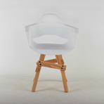 Icon Legenda Armchair // White Shell + Natural Ash