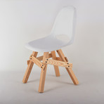 Icon Legenda Side Chair // White Shell + Natural Ash