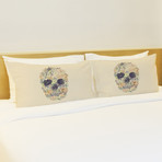 Dia Muertos Skull Flowers 2 // Set of 2