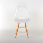 Zig Zag Legenda Side Chair // White Shell + Natural Ash Wood