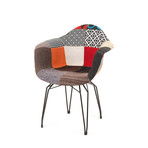 Diamond Patchwork Armchair // Black Base