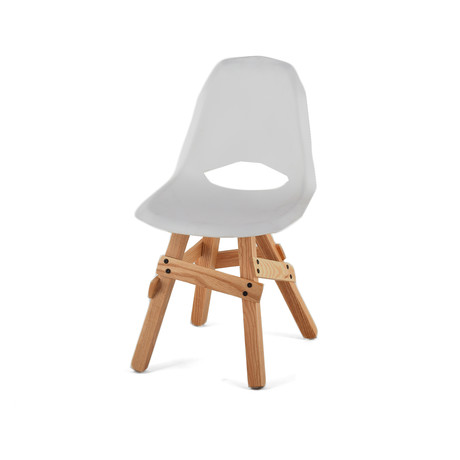 Icon Legenda Side Chair // White Shell + Natural Ash