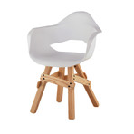 Icon Legenda Armchair // White Shell + Natural Ash