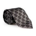 Silk Tie // Black + Silver