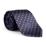 Silk Tie // Navy + Blue Dot