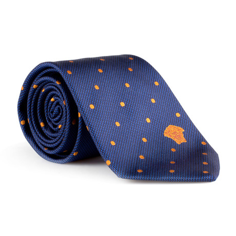 Artemis Silk Tie // Blue + Orange