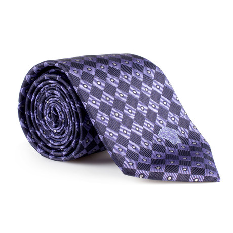 Bacchus Diamond Silk Tie // Purple