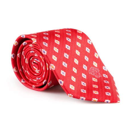 Nikolai Floral Tie // Red
