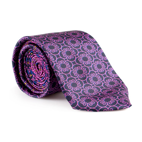 Caesar Silk Tie // Purple