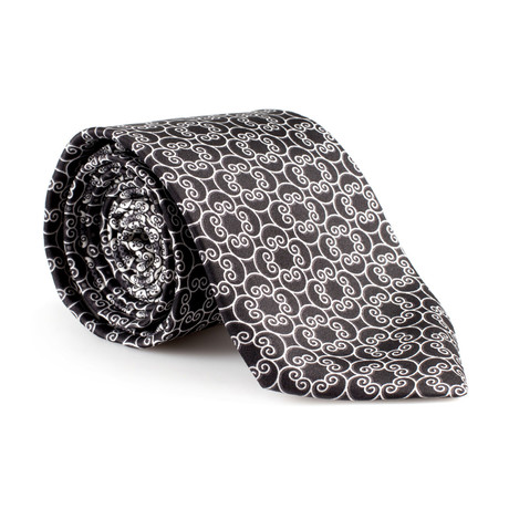 Silk Tie // Black + White