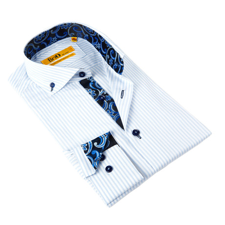 Dress Shirt // Light Blue + White (S)