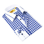 Brio Milano // Dress Shirt // Blue + White (3XL)