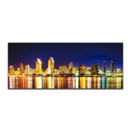 San Diego at Night Skyline (Reverse-Printed Acrylic)