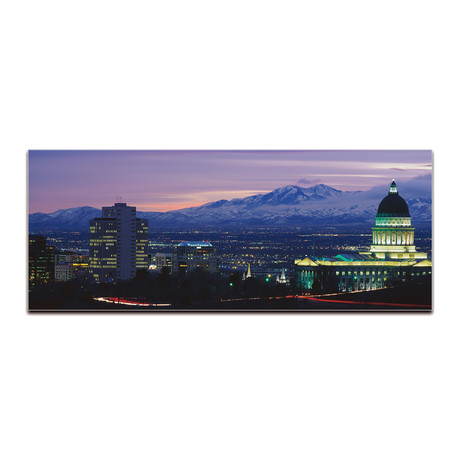Salt Lake City Skyline (Reverse-Printed Acrylic)