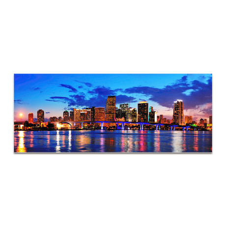 Miami Skyline (Reverse-Printed Acrylic)