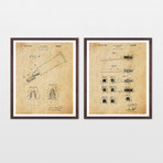 Toothbrush Patent Collection // 2 Print Set // Antique Paper (8" W x 10" H)