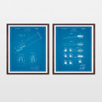Toothbrush Patent Collection // 2 Print Set // Blueprint (8" W x 10" H)