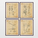 Tools Patent Collection // 4 Print Set // Antique Paper (8"W x 10"H)