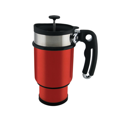 Double Shot French Press Mug // 14oz. (Candy Apple Red)