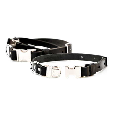 Quick Release Collar // Black (Small Dog)