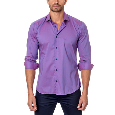 Jared Lang // THOMAS Button-Up // Purple (2XL)